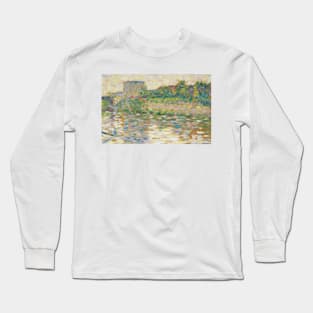 The Seine at Courbevoie by Georges-Pierre Seurat Long Sleeve T-Shirt